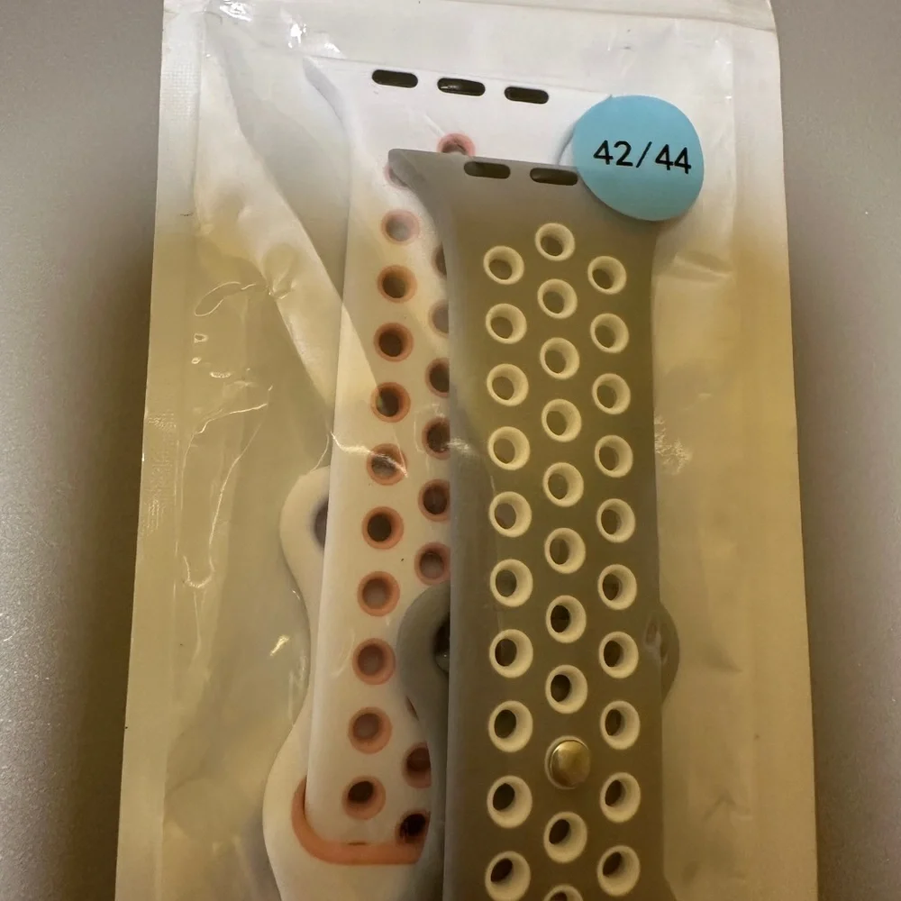 Gray and White Smartwatch Band